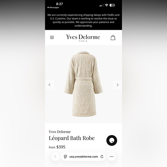 Leopard Print Plush Robe - Picture 5 of 5